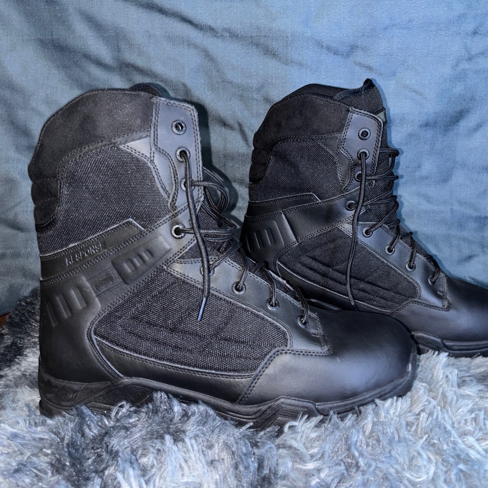 12 Men’s 8” Non-Slip, Waterproof Black TPU Tactical Work/Winter Magnum Boots. - Picture 3 of 4